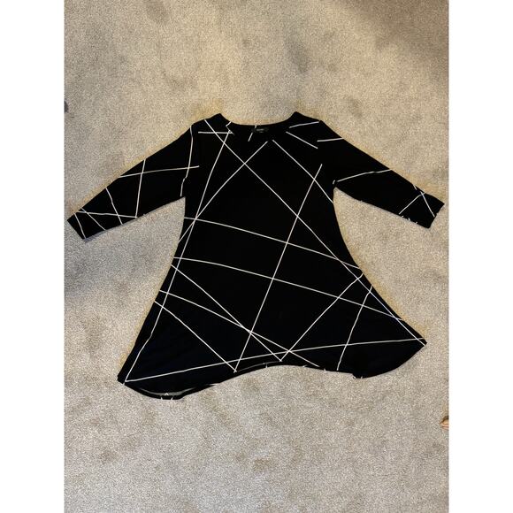 Alfani Black & White Geometric Knit Top, Women's Size M/L - Picture 4 of 6